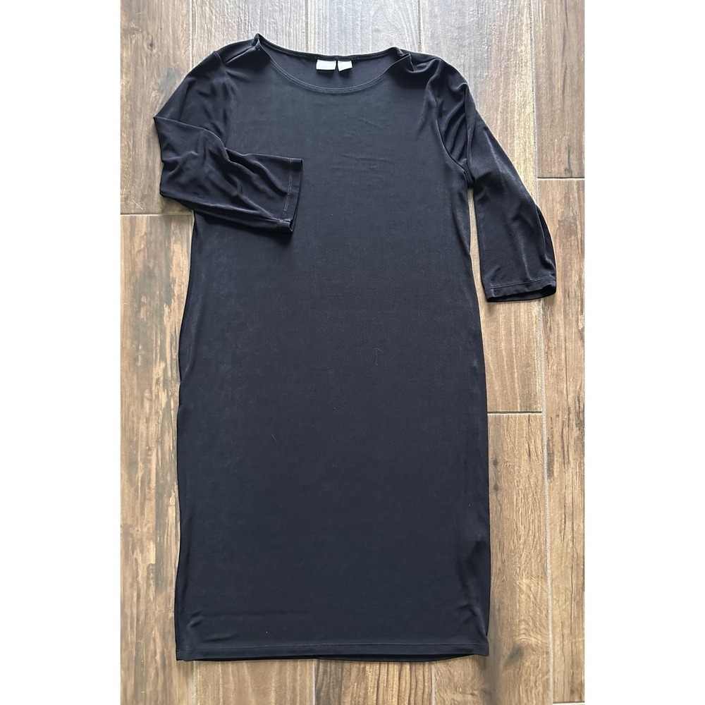 Chicos Travelers Sz 3 (XL) Classic Dress Black Professional‎ Corpcore Career